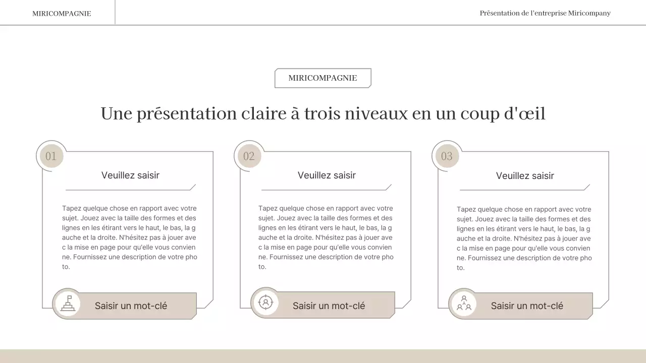 Un rapport d'activité simple et émotionnel en brun et blanc