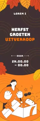 Een gids voor herfstverkoopevenementen met een gezellig oranje en bruin tintje