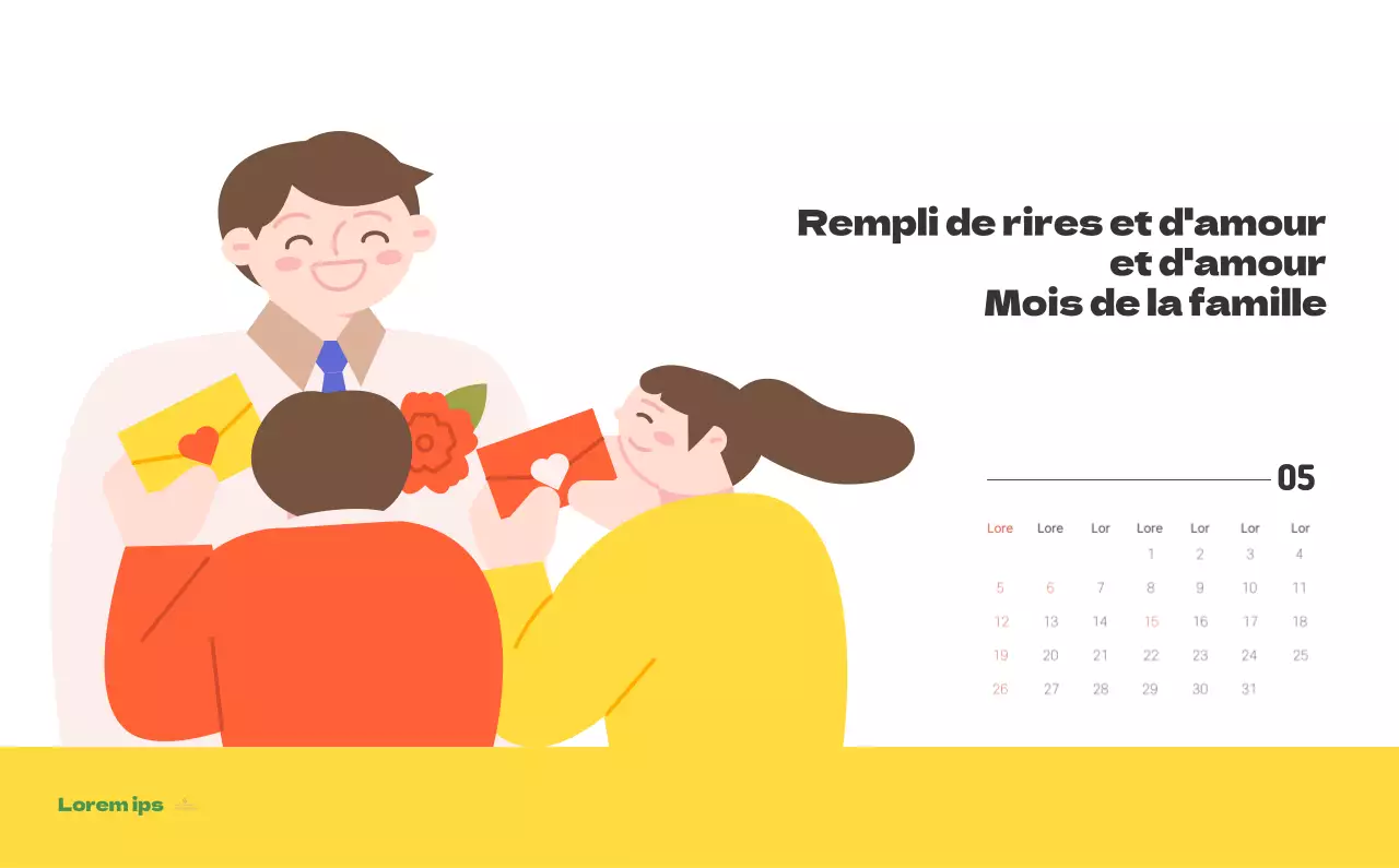 Un hôpital festif avec des illustrations sur le thème de la santé et de la famille et des accents colorés.