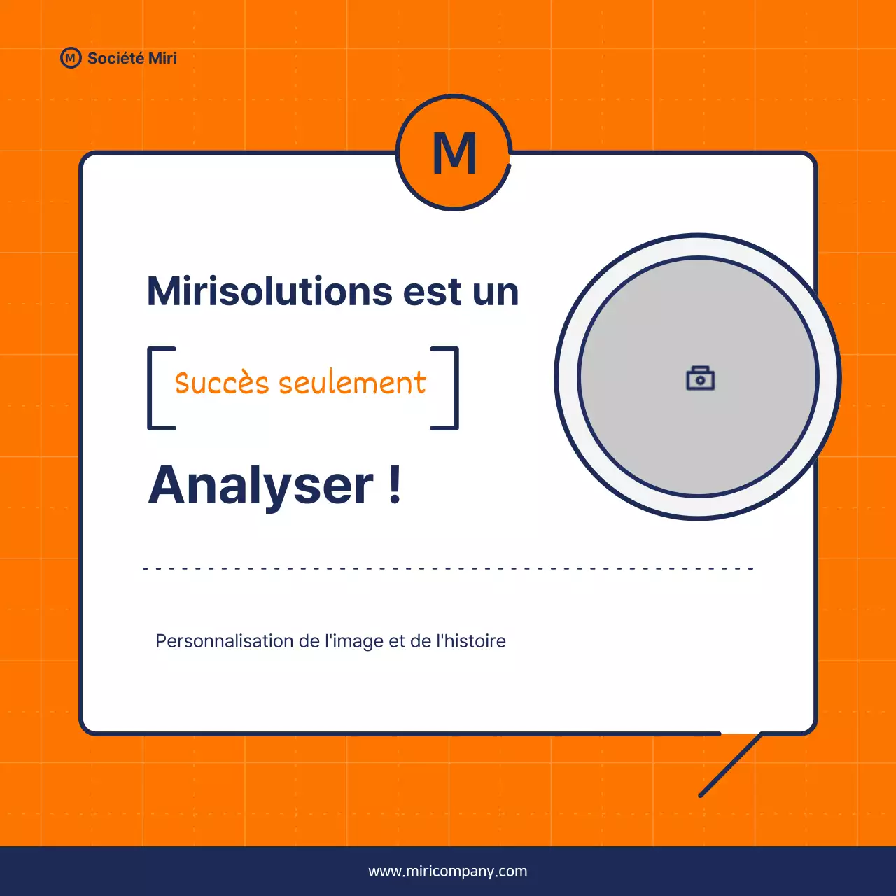 Proposition de pitch d'entreprise minimaliste en orange et bleu marine
