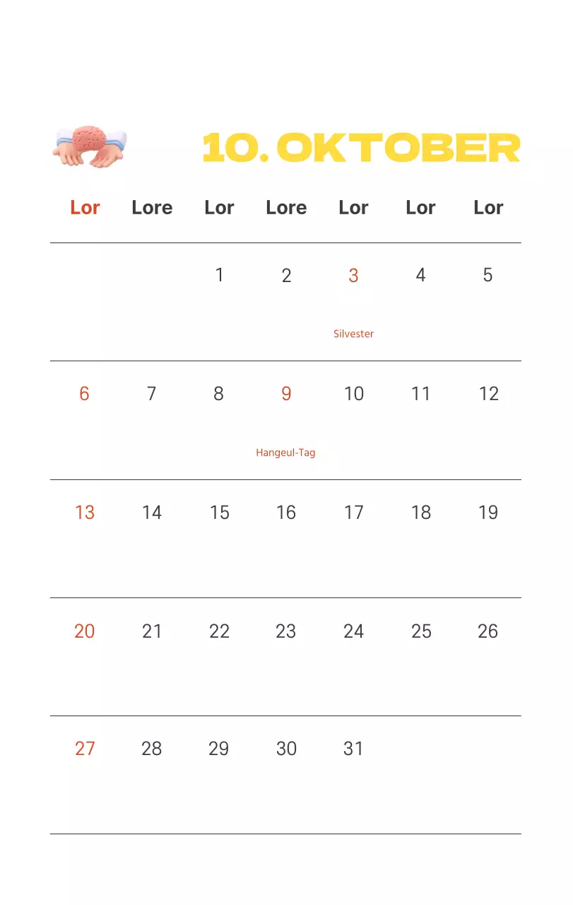 Ein festliches Krankenhaus mit Illustrationen zum Thema Gesundheit und Familie und farbenfrohen Akzenten