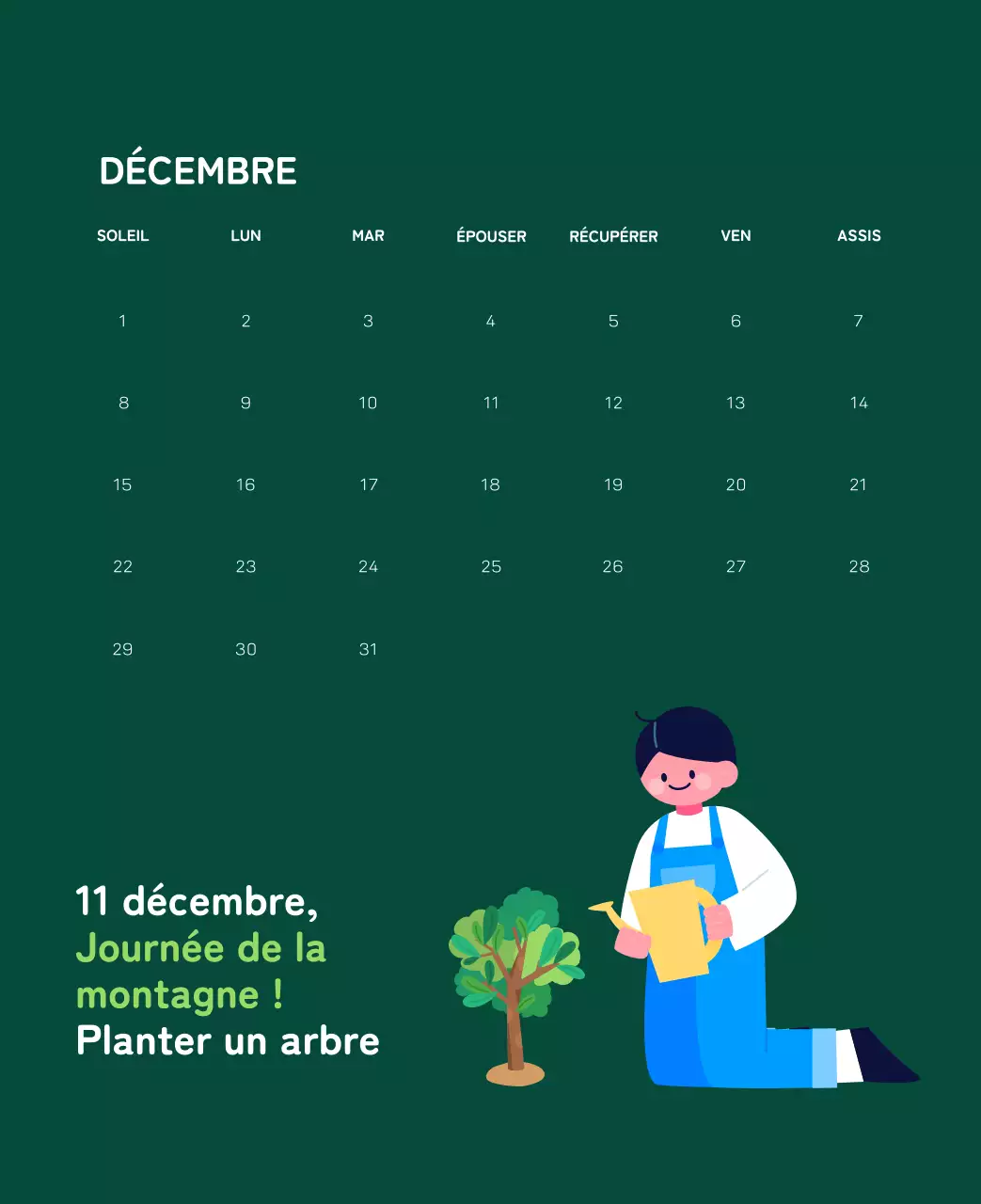 Une fondation sociale qui célèbre les fêtes de fin d'année avec des illustrations colorées de personnes et de la planète.