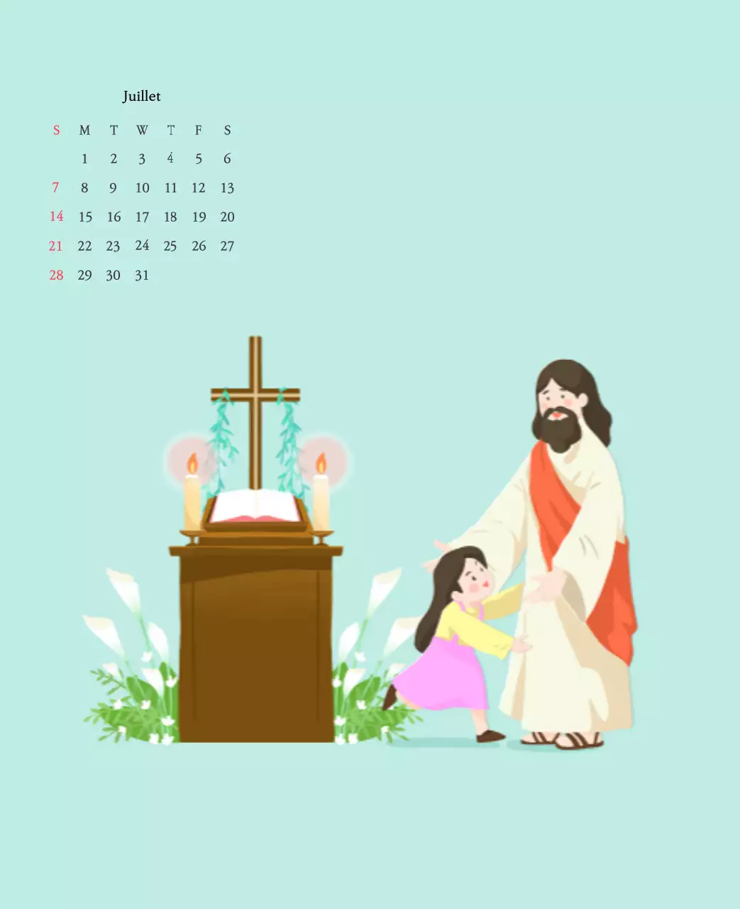 Des églises aux couleurs chaudes et des illustrations mignonnes