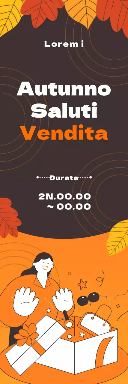 Una guida agli eventi di vendita autunnali con un tocco accogliente di arancione e marrone