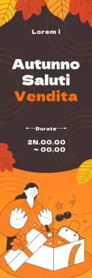 Una guida agli eventi di vendita autunnali con un tocco accogliente di arancione e marrone