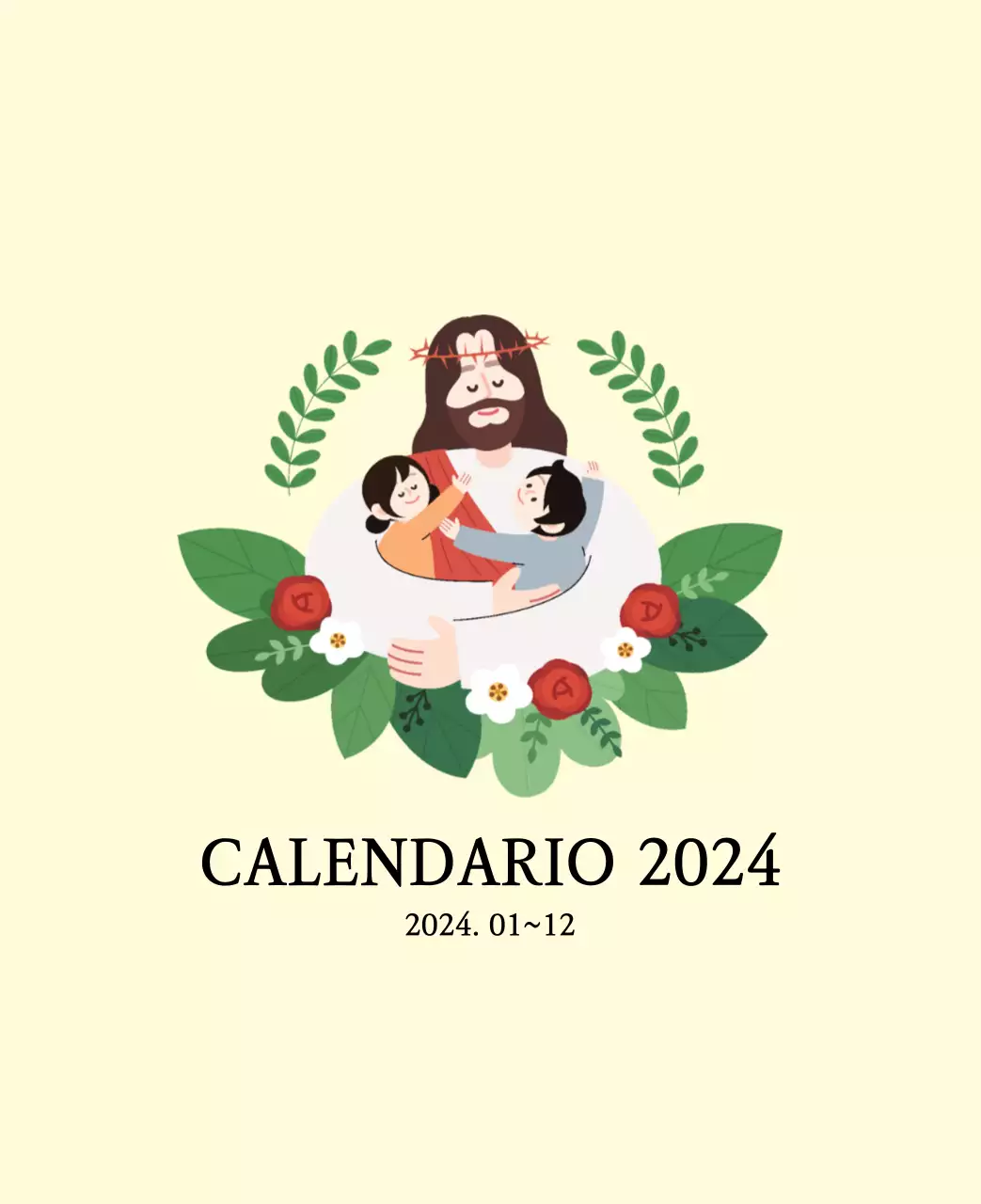 Colores cálidosIglesias con simpáticas ilustraciones