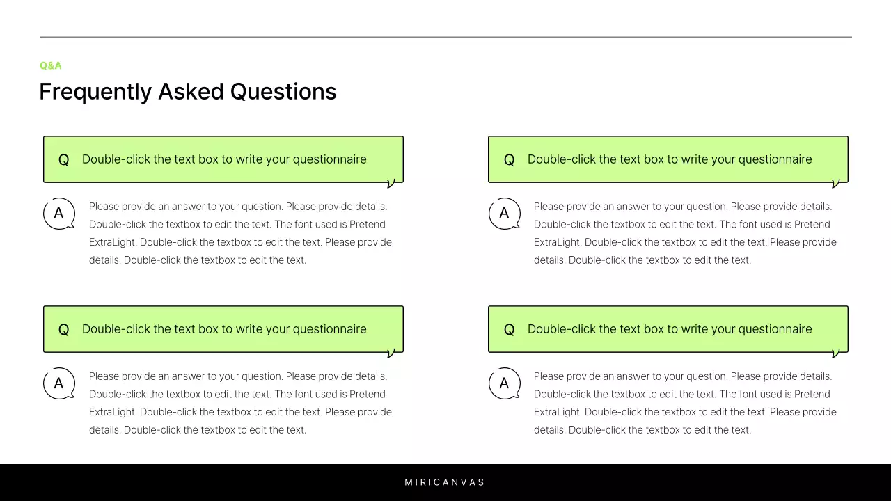 A simple white and chartreuse report to introduce your project