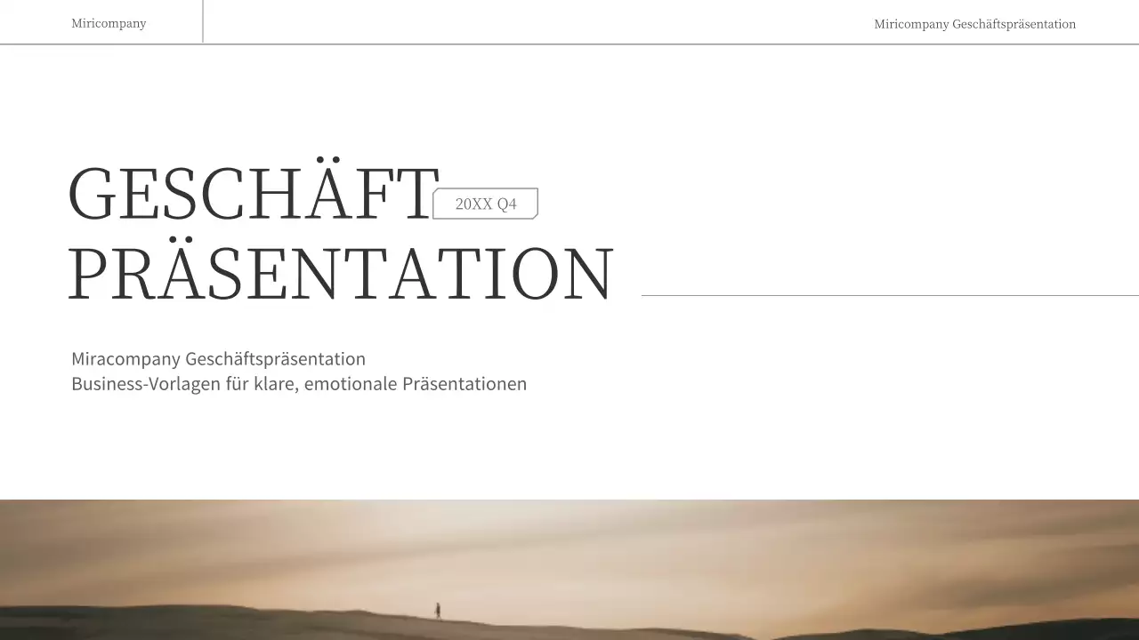 Ein einfacher, emotionaler Geschäftsbericht in Braun und Weiß