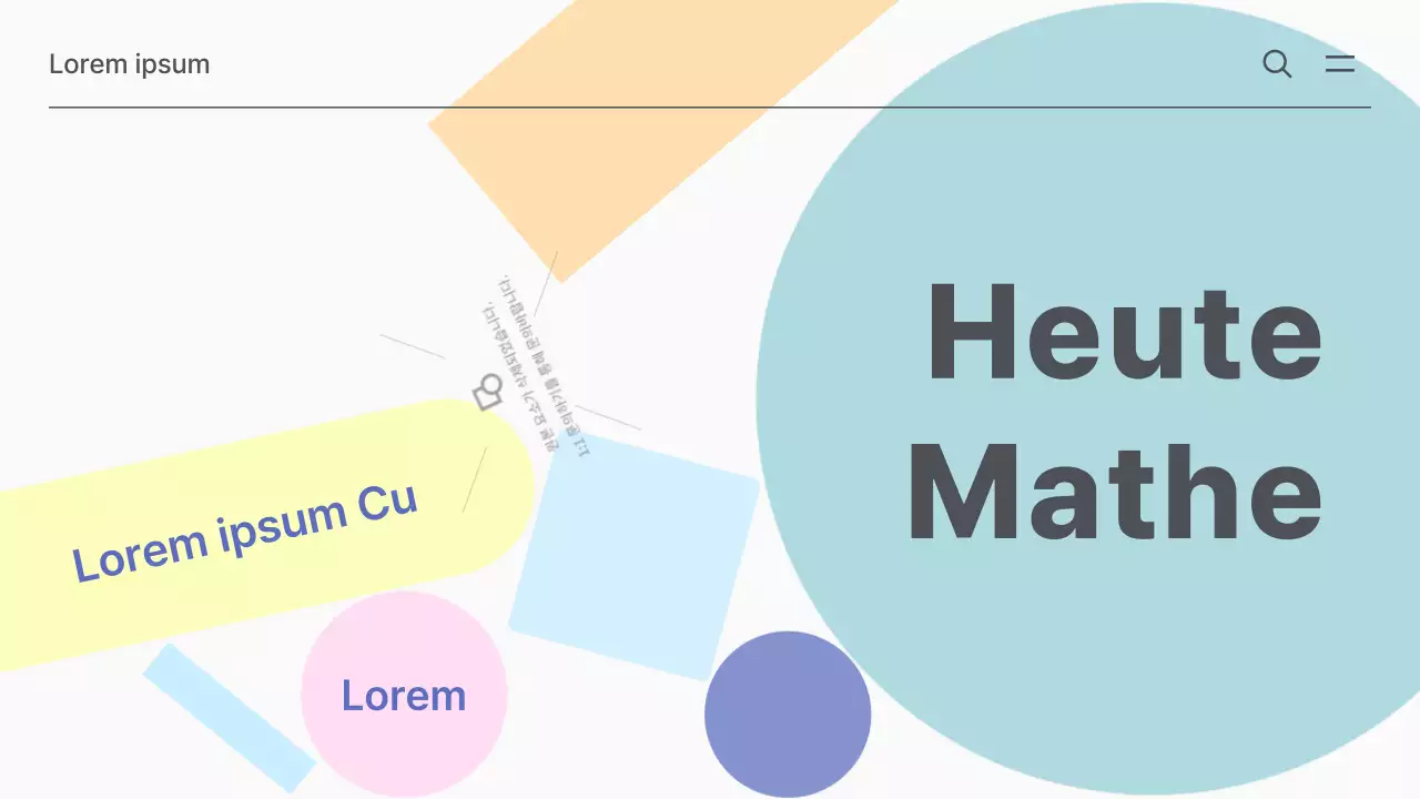 Einfaches Schulmaterial für Mathe in Weiß und Mint