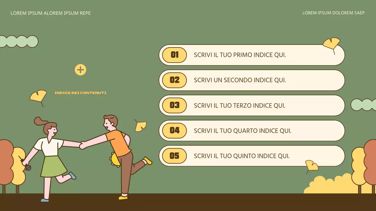 Promuovere feste autunnali naturali in giallo e kaki
