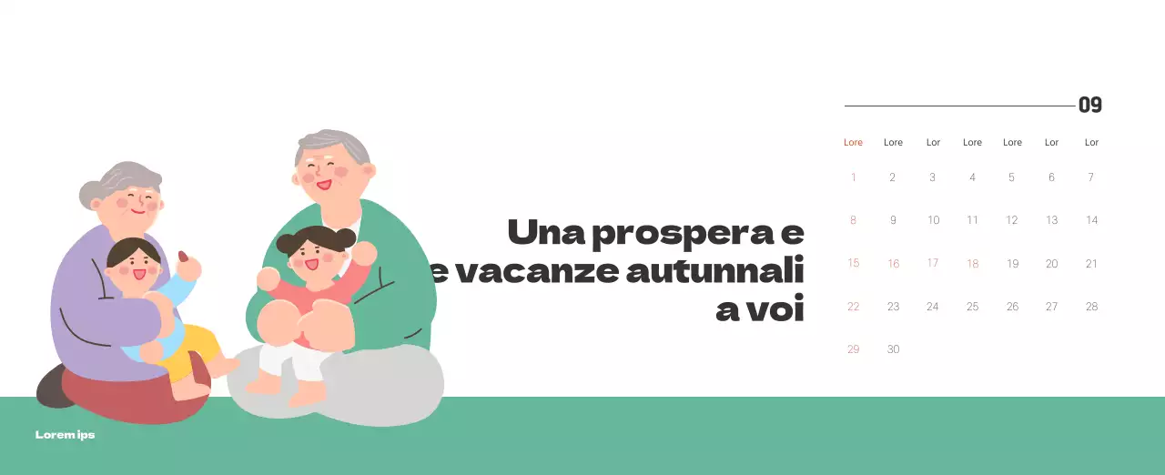 Un ospedale festivo con illustrazioni a tema salute e famiglia e accenti colorati