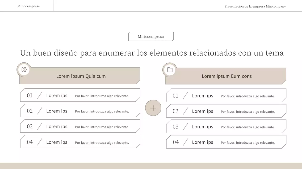 Un informe empresarial sencillo y emotivo en marrón y blanco