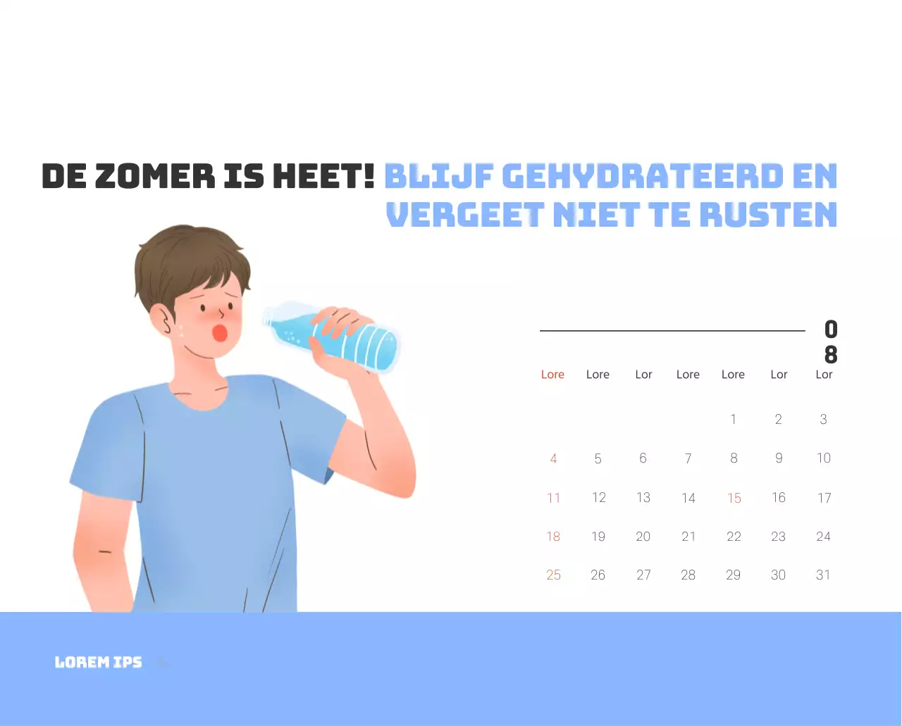 Een feestelijk ziekenhuis met illustraties met gezondheids- en gezinsthema's en kleurrijke accenten