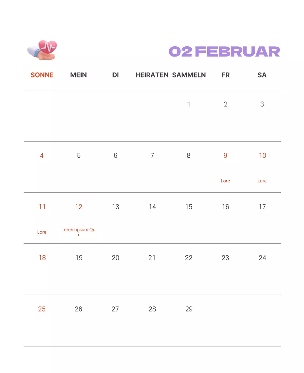 Ein festliches Krankenhaus mit Illustrationen zum Thema Gesundheit und Familie und farbenfrohen Akzenten