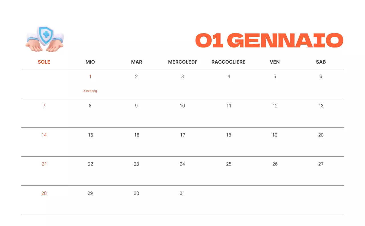 Un ospedale festivo con illustrazioni a tema salute e famiglia e accenti colorati