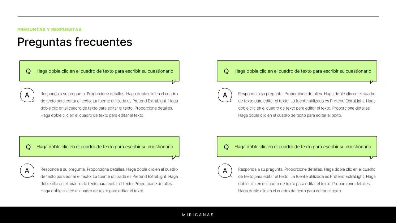 Un sencillo informe en blanco y chartreuse para presentar un proyecto