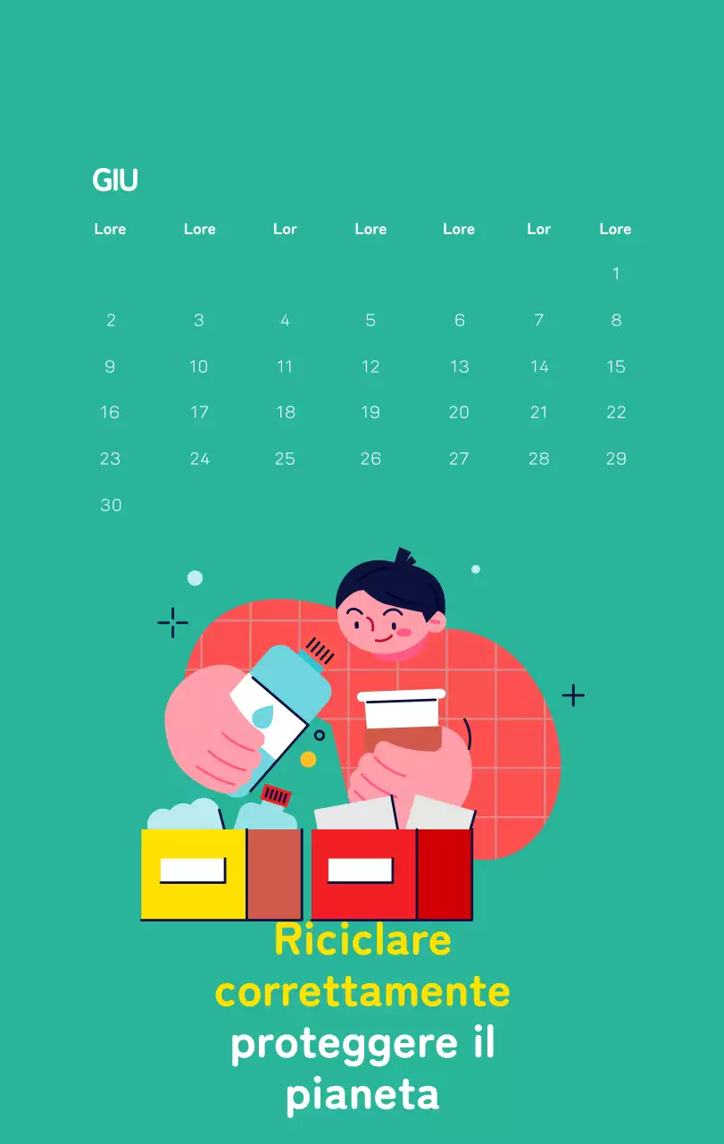 Celebrazione delle festività natalizie con illustrazioni colorate di persone e del pianeta.