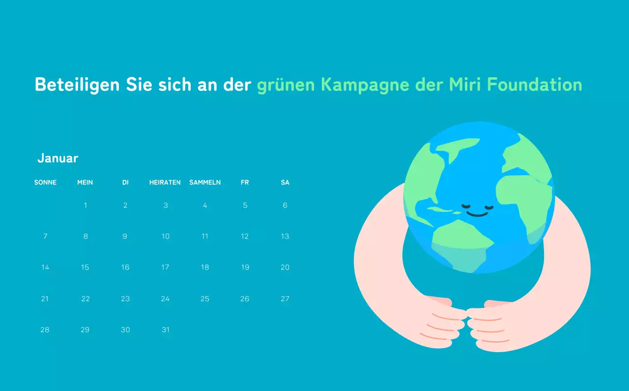 Mit farbenfrohen Illustrationen von Menschen und dem Planeten wird die Weihnachtszeit gefeiert.