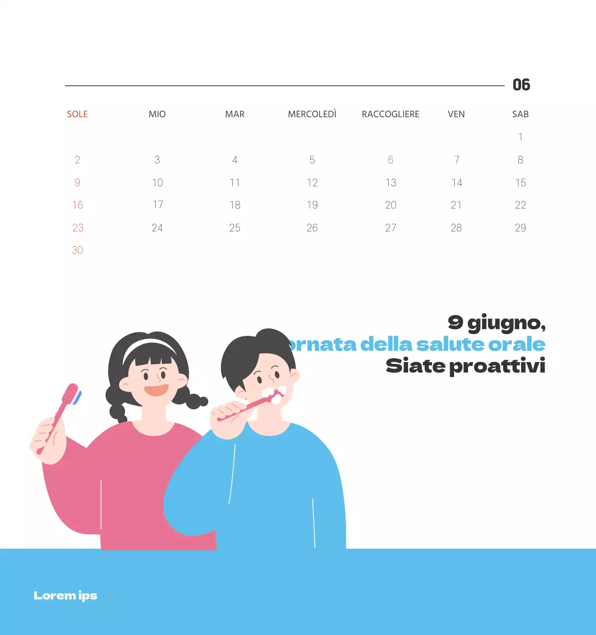 Un ospedale festivo con illustrazioni a tema salute e famiglia e accenti colorati