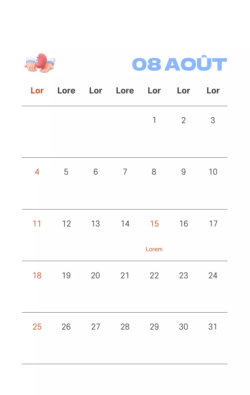 Un hôpital festif avec des illustrations sur le thème de la santé et de la famille et des accents colorés.