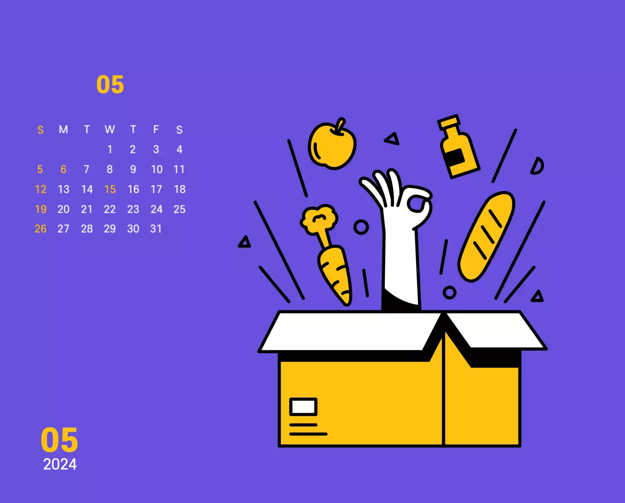 Ilustración de líneas limpias sobre fondo morado