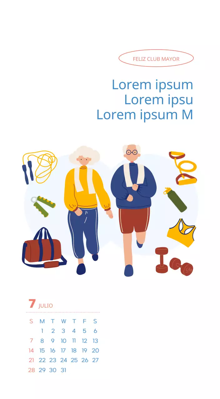 Calendario laboral con bellas ilustraciones