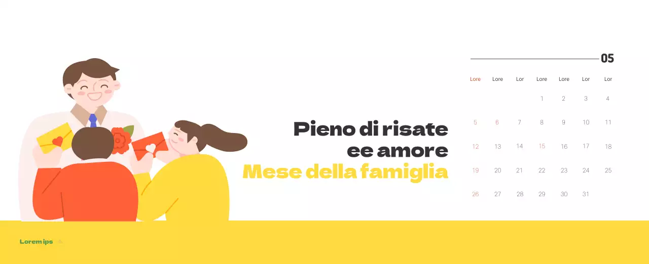 Un ospedale festivo con illustrazioni a tema salute e famiglia e accenti colorati