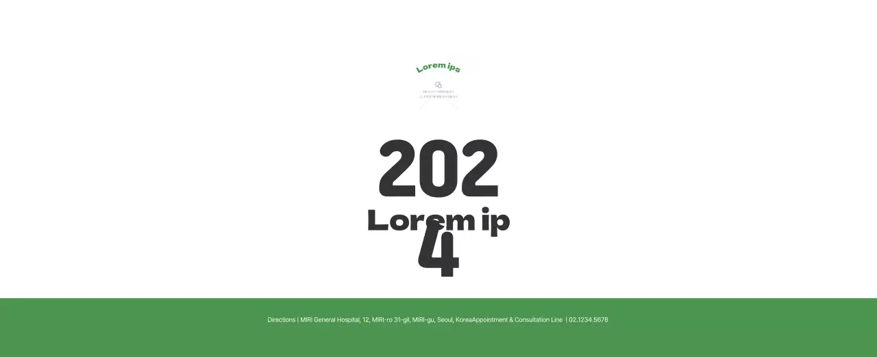 Un hôpital festif avec des illustrations sur le thème de la santé et de la famille et des accents colorés.