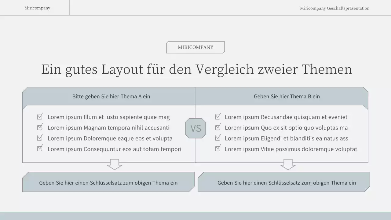 Ein einfacher, emotionaler Geschäftsbericht in Hellblau und Weiß