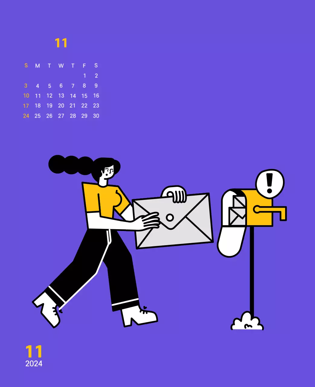 Zuivere lijnillustratie op paarse achtergrond