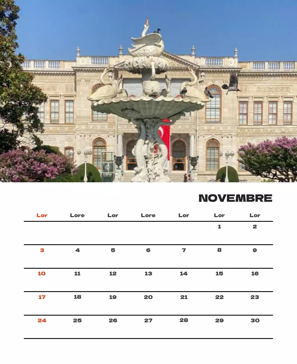 Agenzia di viaggi che celebra le festività con fotografie di viaggio stagionali e un layout di testo pulito e in grassetto.