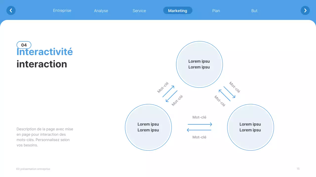 Site web simple, blanc et bleu clair, profil d'entreprise