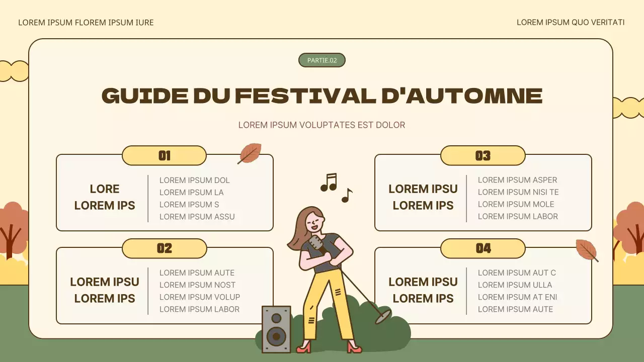 Promouvoir les fêtes naturelles d'automne en jaune et kaki