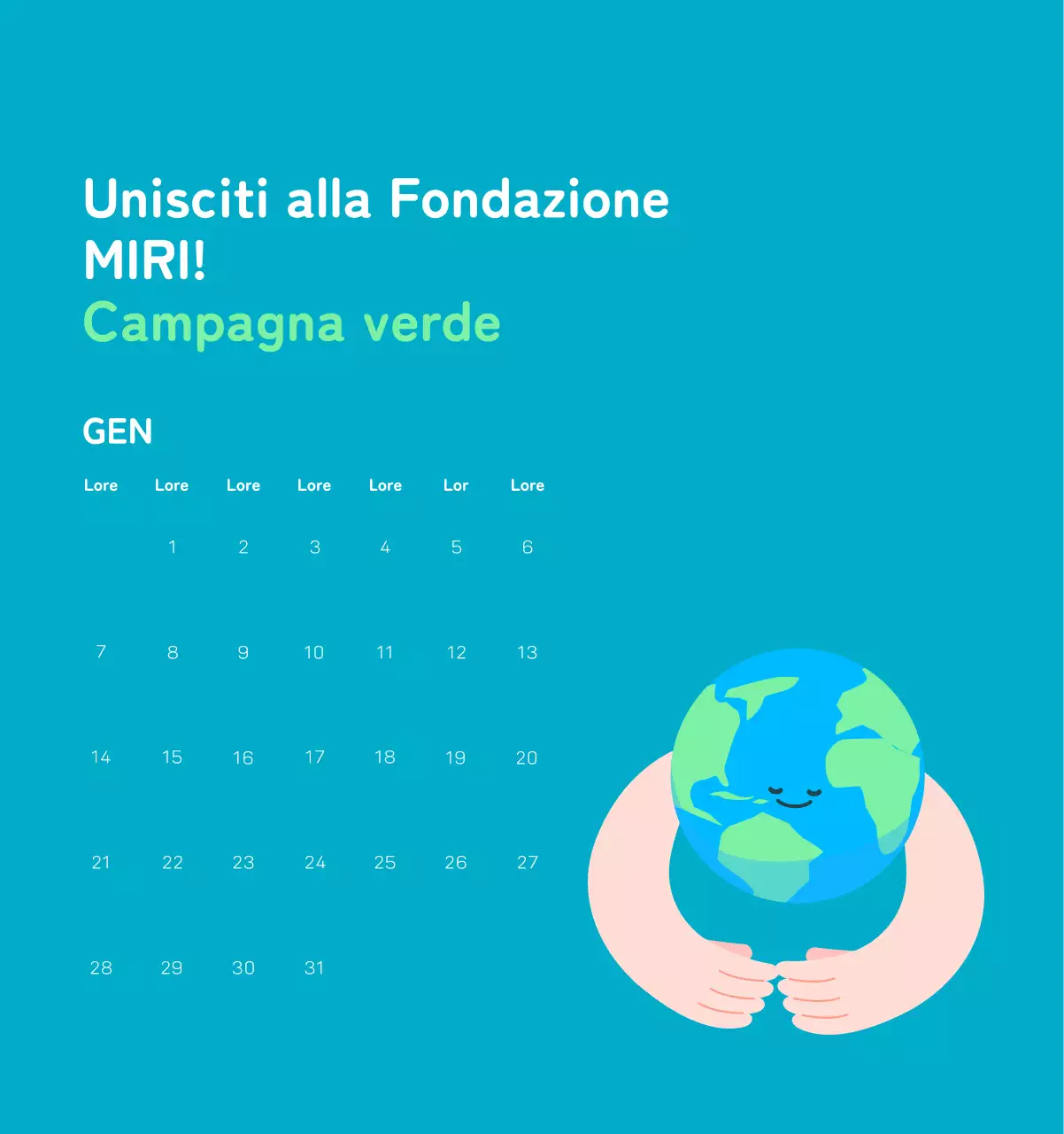 Celebrazione delle festività natalizie con illustrazioni colorate di persone e del pianeta.