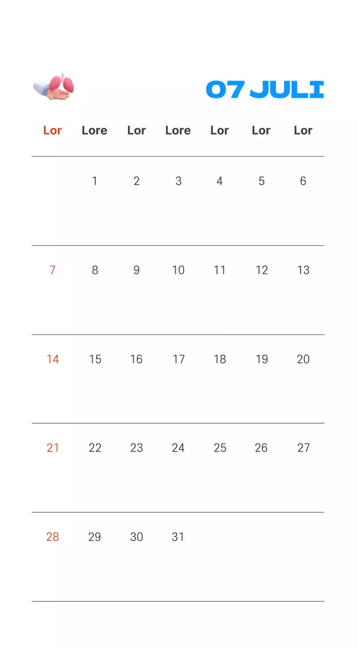 Ein festliches Krankenhaus mit Illustrationen zum Thema Gesundheit und Familie und farbenfrohen Akzenten