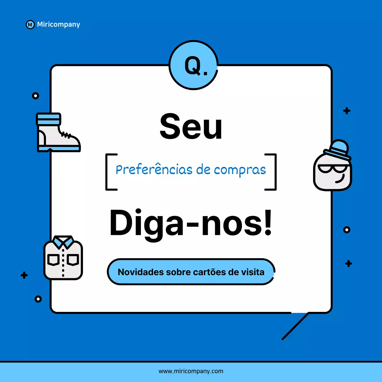 Proposta minimalista de apresentação de negócio em azul e azul claro