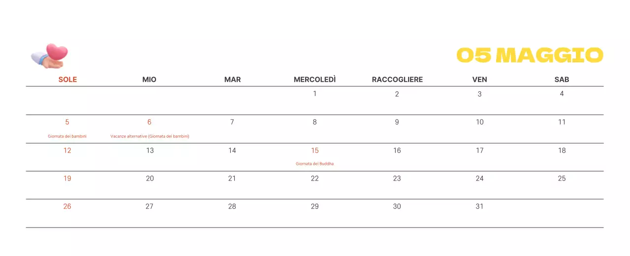 Un ospedale festivo con illustrazioni a tema salute e famiglia e accenti colorati