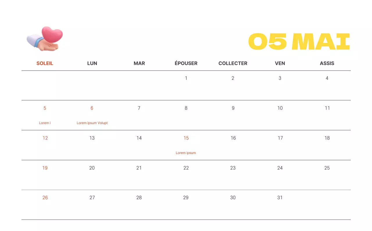 Un hôpital festif avec des illustrations sur le thème de la santé et de la famille et des accents colorés.