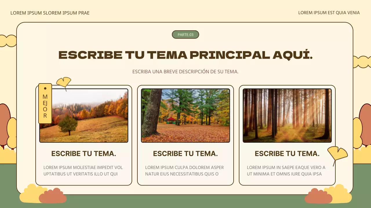 Promueve las fiestas naturales de otoño en amarillo y caqui