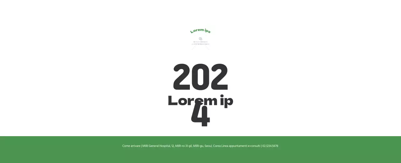 Un ospedale festivo con illustrazioni a tema salute e famiglia e accenti colorati