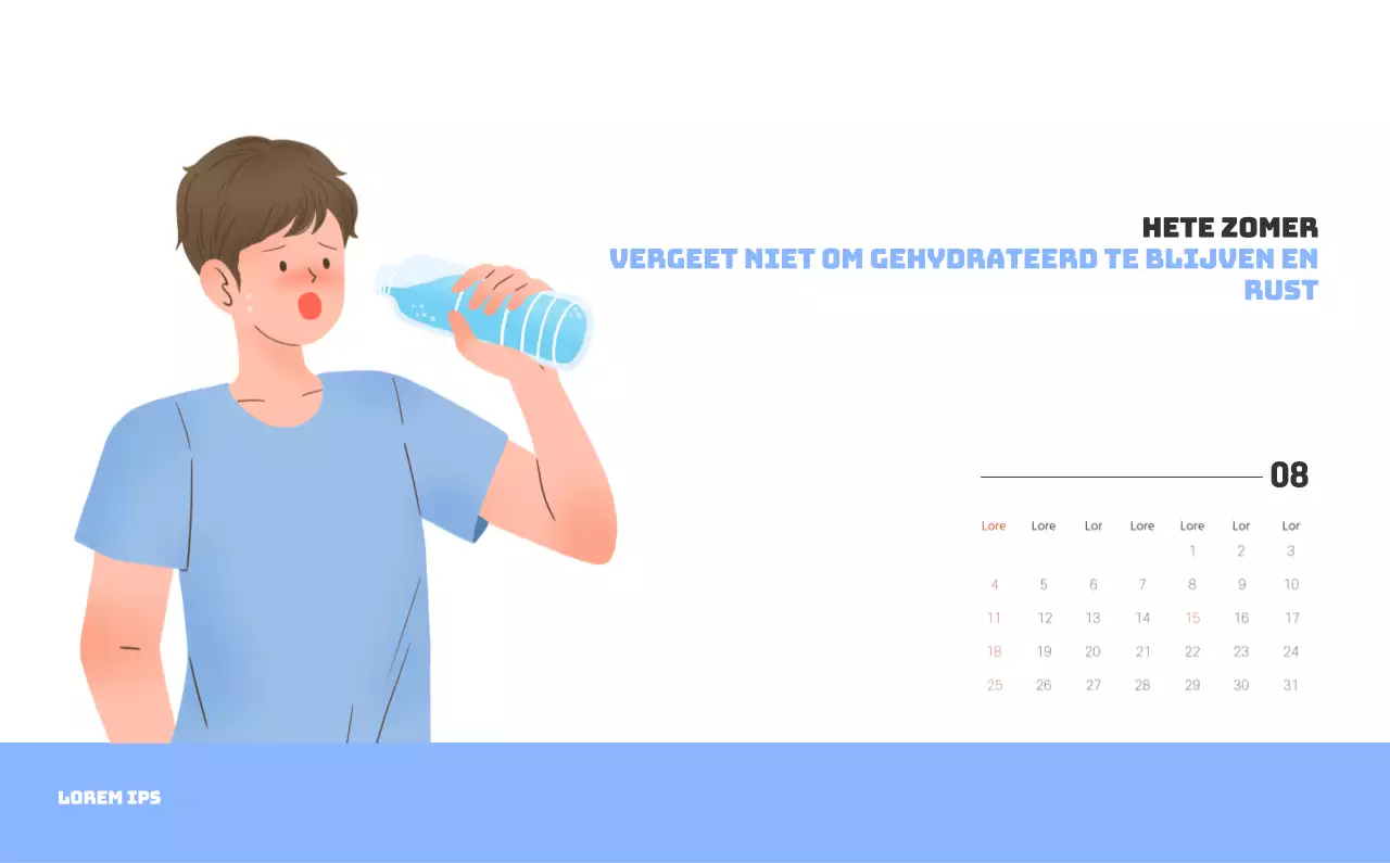 Een feestelijk ziekenhuis met illustraties met gezondheids- en gezinsthema's en kleurrijke accenten