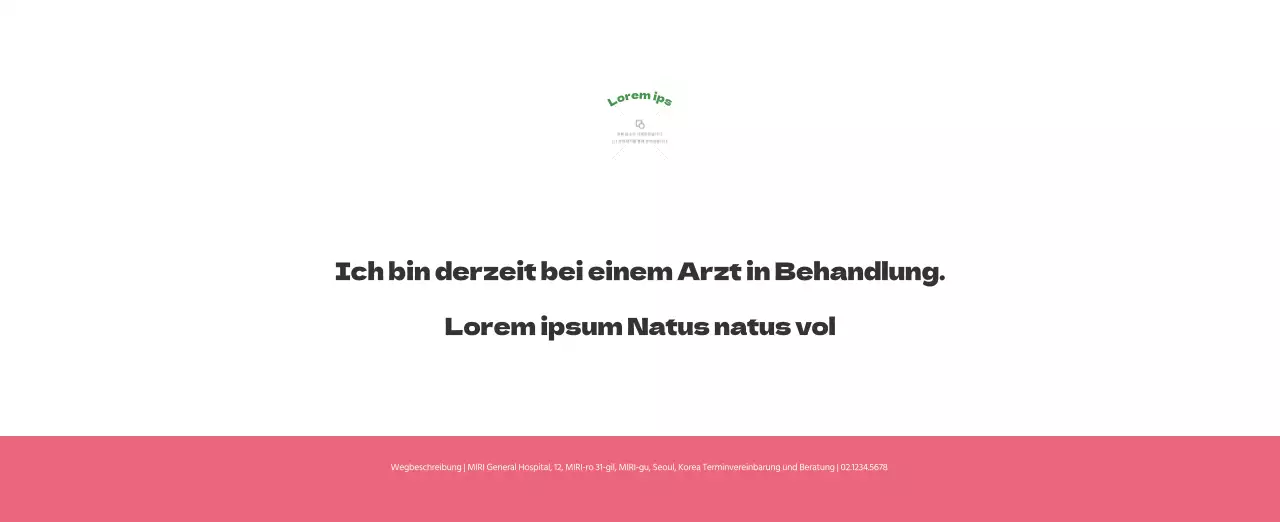 Ein festliches Krankenhaus mit Illustrationen zum Thema Gesundheit und Familie und farbenfrohen Akzenten