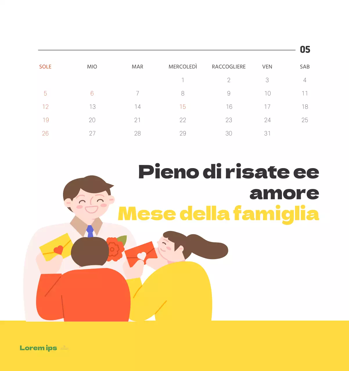 Un ospedale festivo con illustrazioni a tema salute e famiglia e accenti colorati