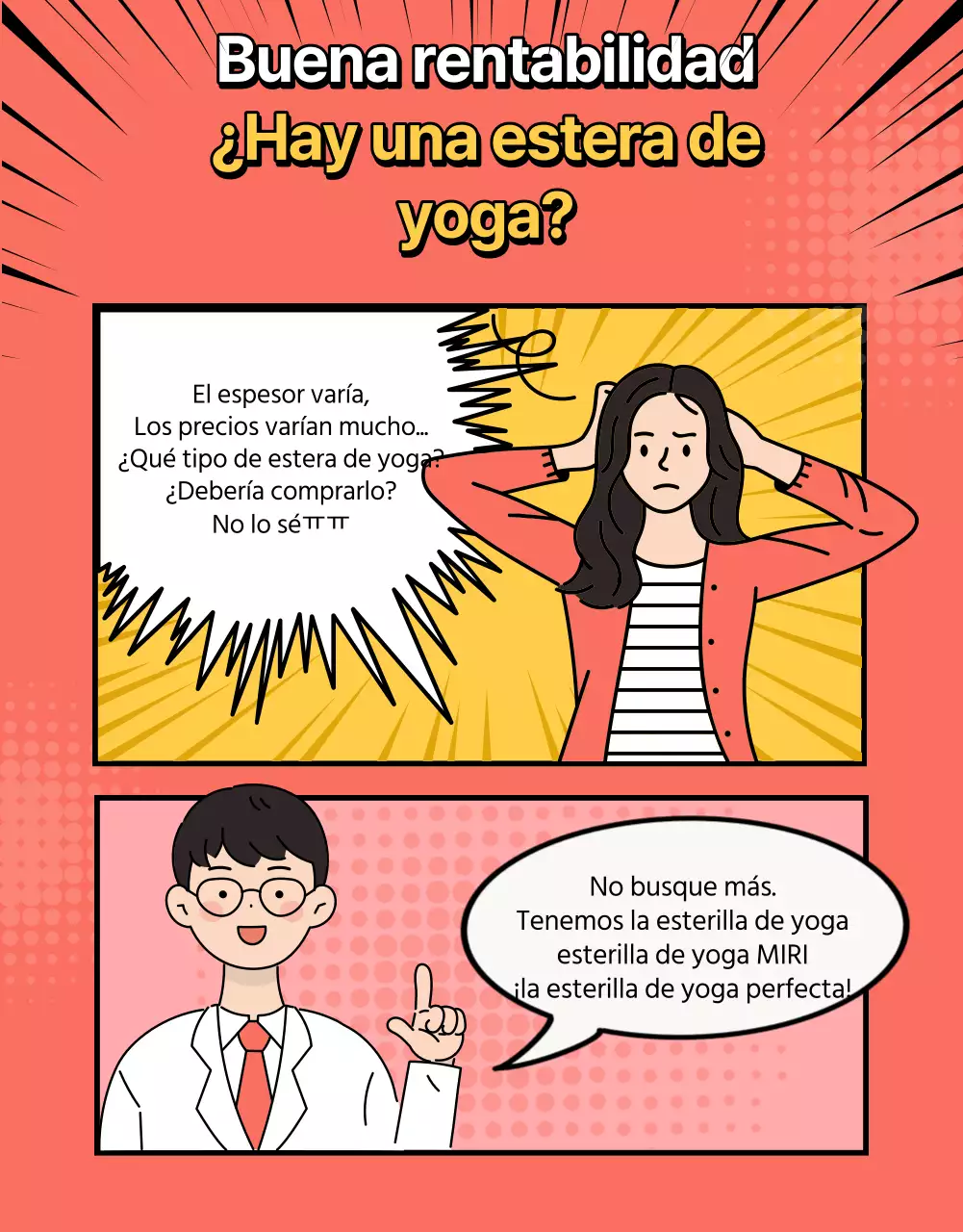 Promociona una esterilla de yoga rosa que provoca arcadas