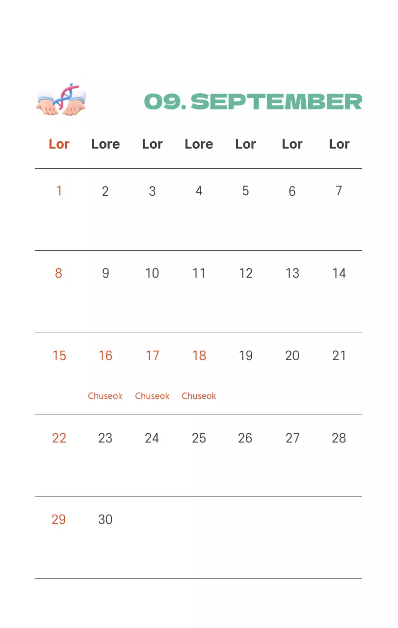 Ein festliches Krankenhaus mit Illustrationen zum Thema Gesundheit und Familie und farbenfrohen Akzenten