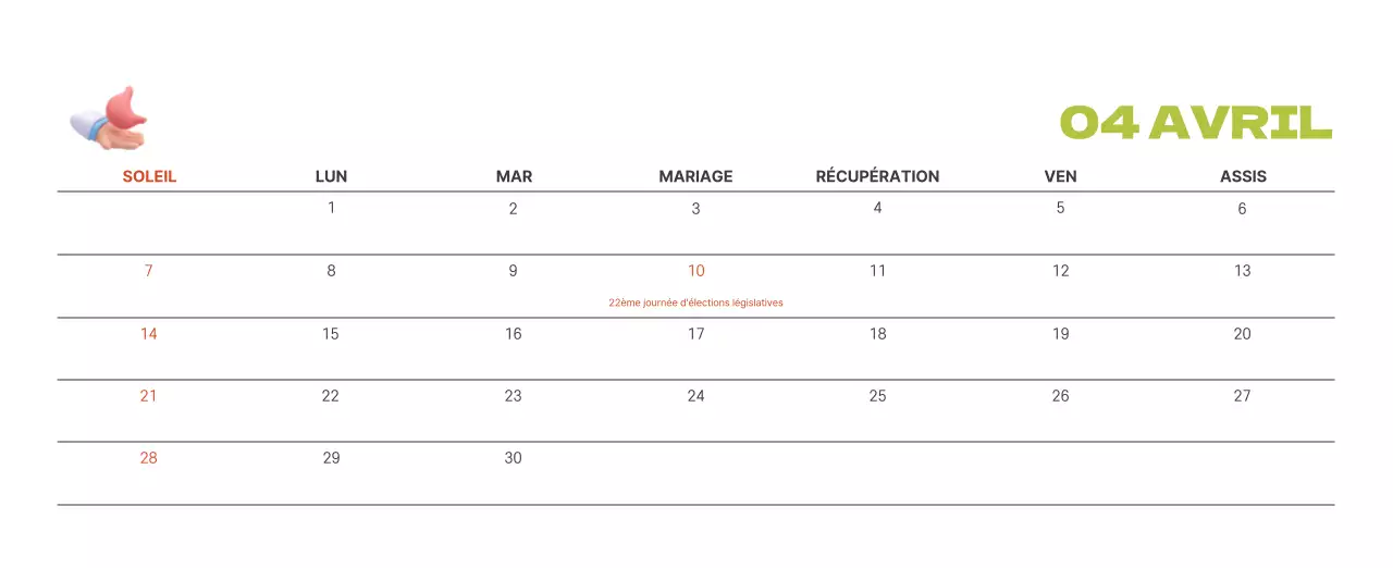 Un hôpital festif avec des illustrations sur le thème de la santé et de la famille et des accents colorés.