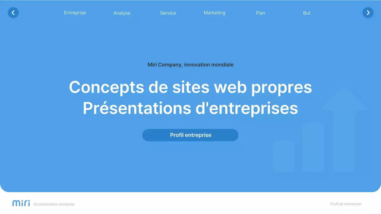 Site web simple, blanc et bleu clair, profil d'entreprise
