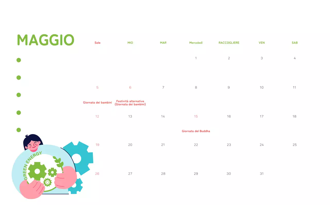 Celebrazione delle festività natalizie con illustrazioni colorate di persone e del pianeta.
