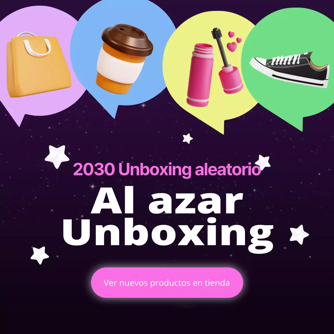 Promueve bonitos unboxings aleatorios en rosa y morado