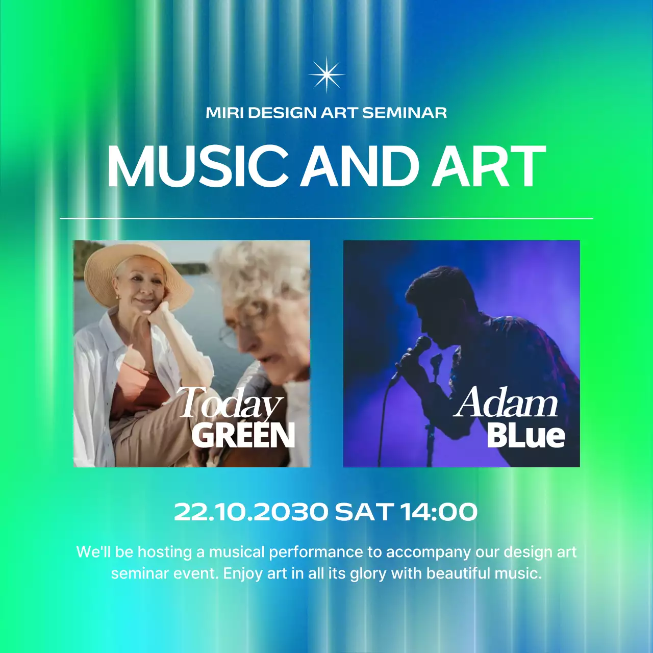 Green Modern Design Seminar Instagram Carousel